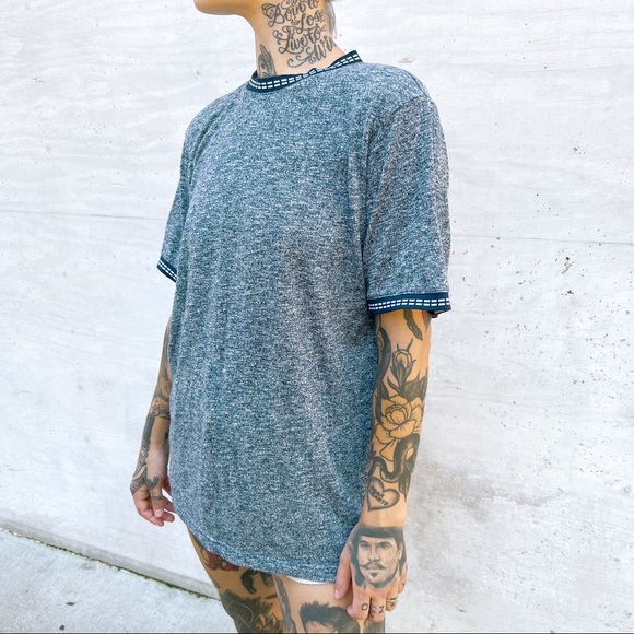 THE HUNDREDS/Preowned Men's High Crew Neck Tee Shirt Short Sleeve in Blue L - Picture 7 of 9